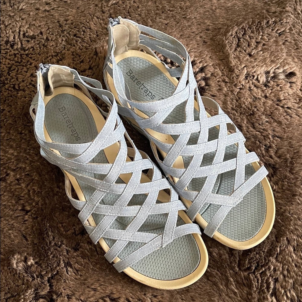BareTraps Women's Light Blue Strappy Sandals